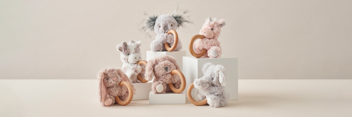 Baby Rattles - Baby Wooden Ring Rattles – Elegant Baby