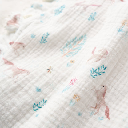 Pony Meadow Organic Muslin Fur Back Blanket