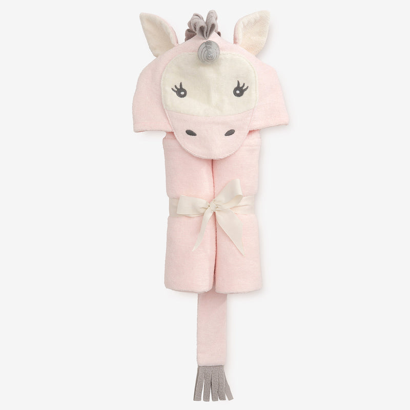 Pink Unicorn Hooded Baby Bath Wrap