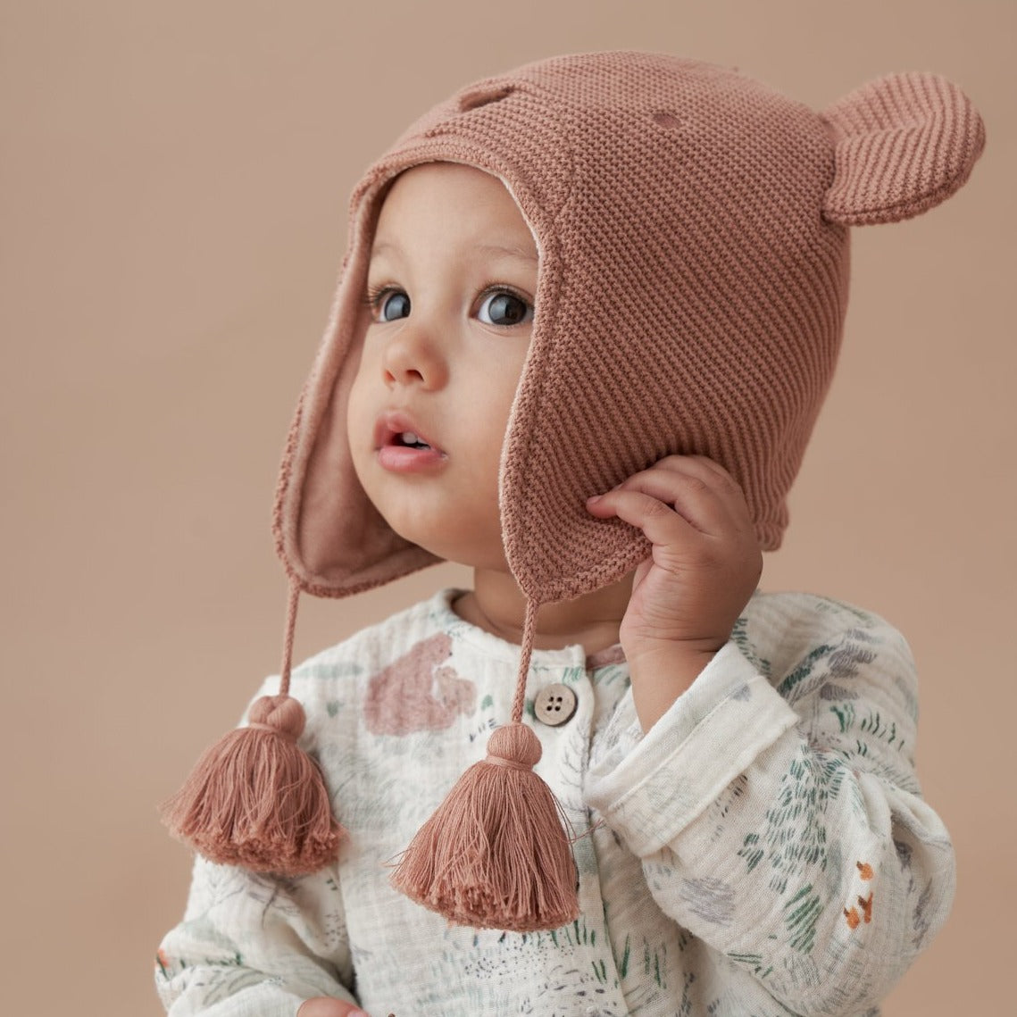 Brown store newborn hat