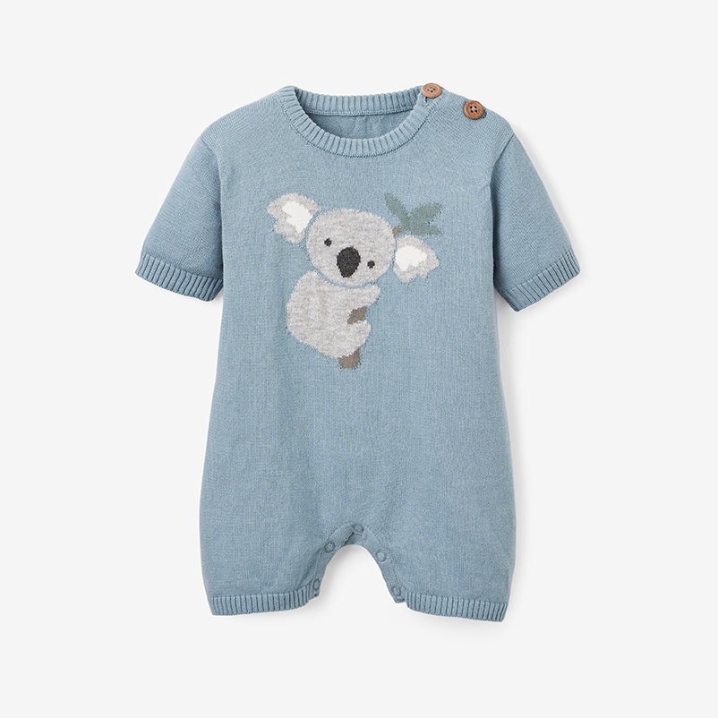 Koala Knit Shortall Baby Romper