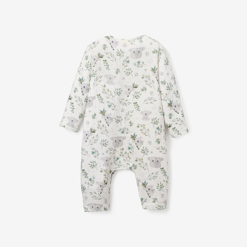 Koala Print Organic Muslin S/S Baby Jumpsuit – Elegant Baby