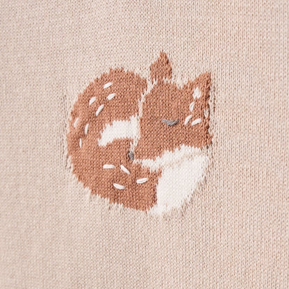 Knit Fox Footed Jumpsuit