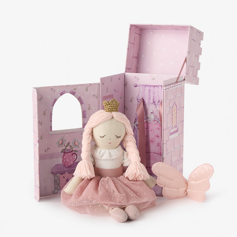 Cecilia Fairy Princess Linen Toy in Gift Box - Pink / O/S