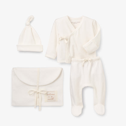 Whisper White Velour Welcome to the World Layette Set
