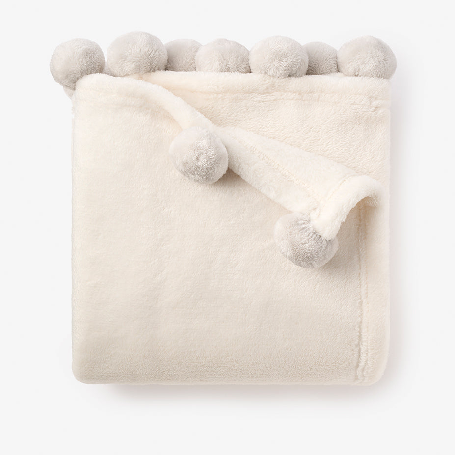 White fleece baby discount blanket