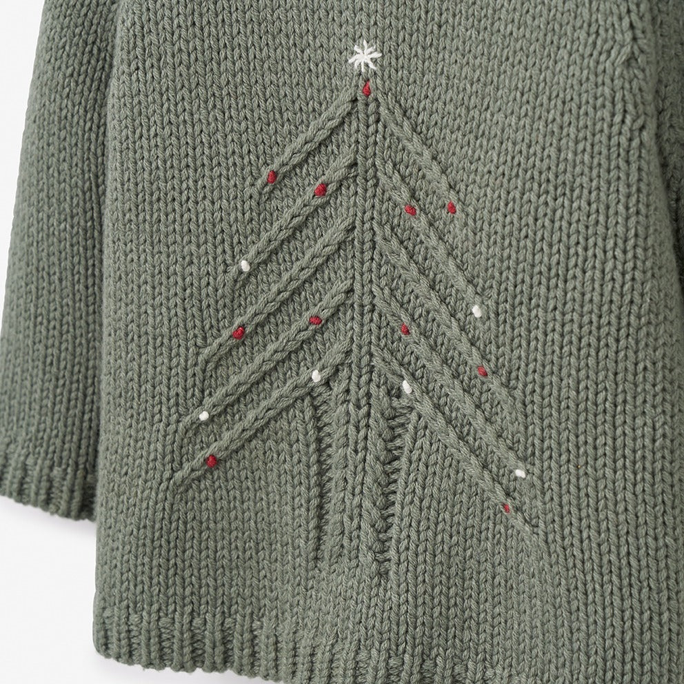 Green Christmas Tree Knit Pullover