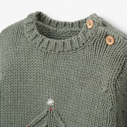 Green Christmas Tree Knit Pullover