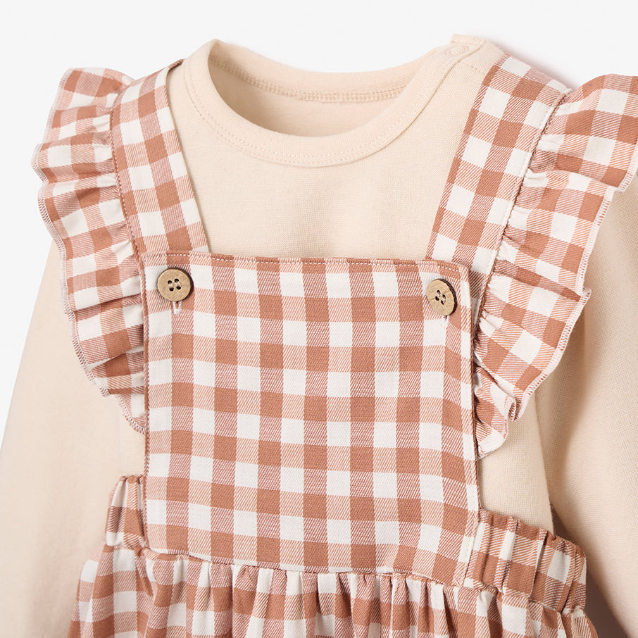 Tartan pinafore cheap dress baby