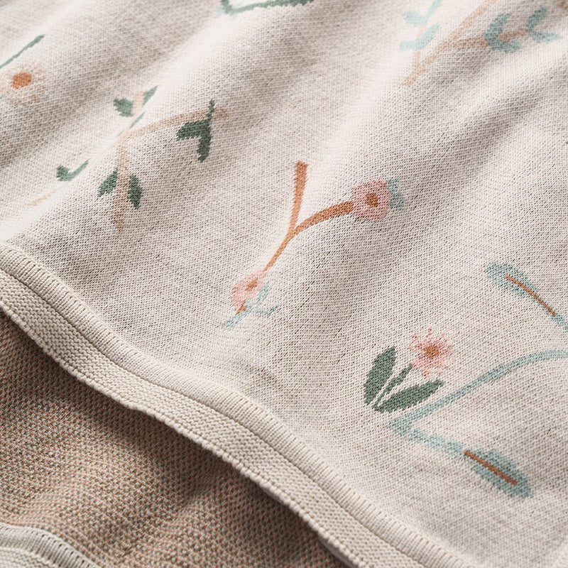 Wheat Alphabet Basics Knit Baby Blanket