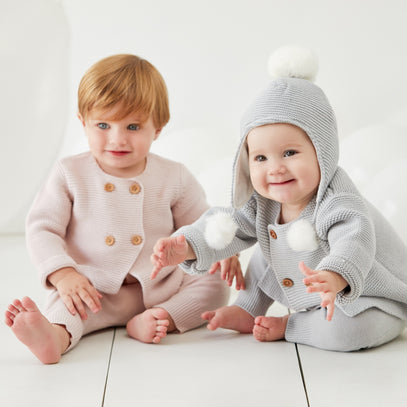 Sofia & Finn Gray Knit Baby Cardigan