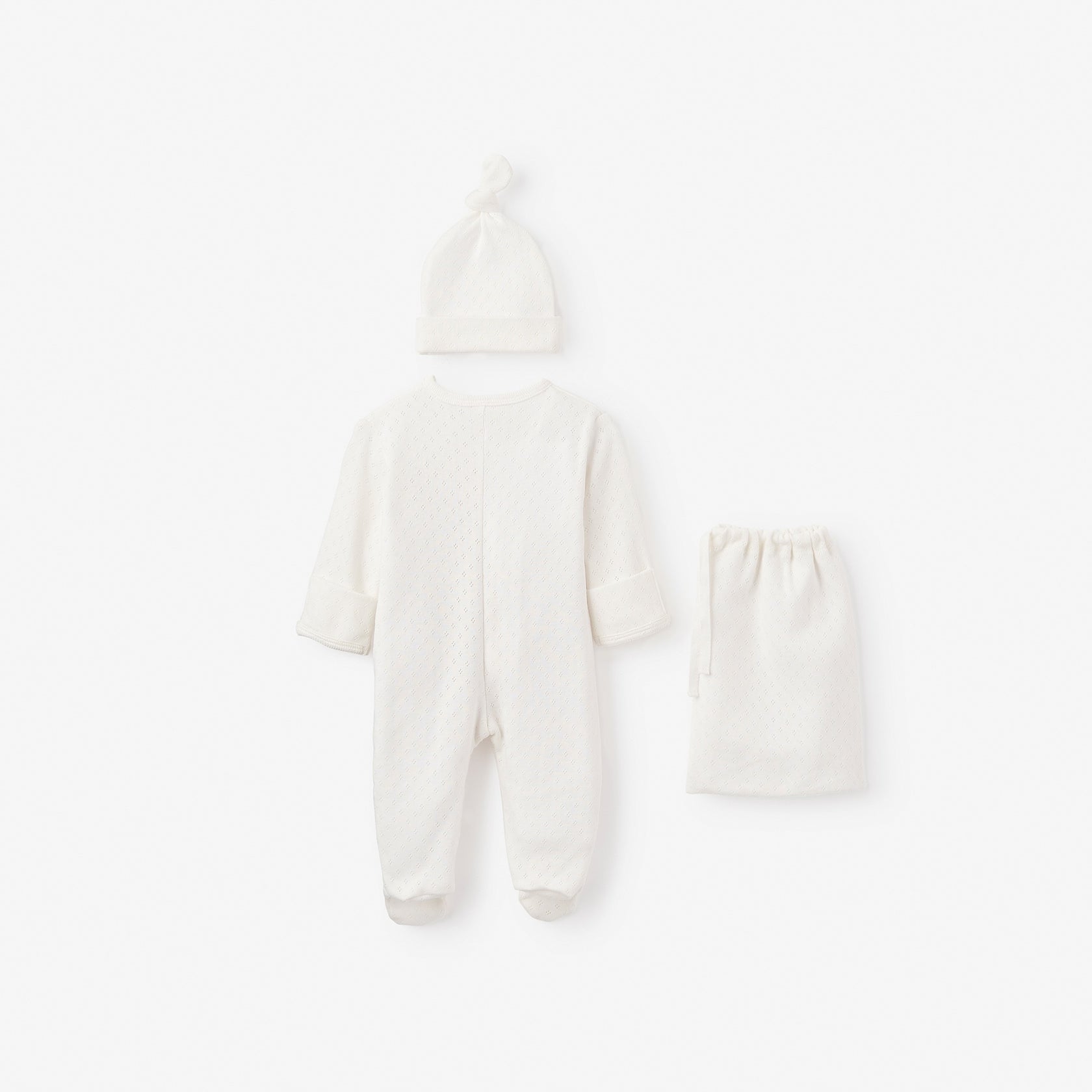 Pointelle Button layette 5 piece Girls Set main image 0