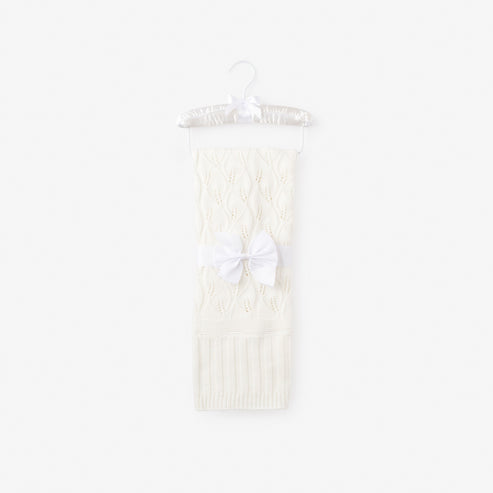 Sarah Louise Christening Shawl - White/Blue main image 1