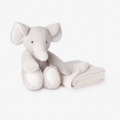 Elephant Bedtime Huggie Plush Toy with Blanket