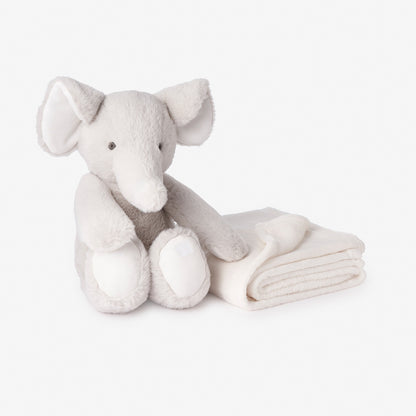 Elephant Bedtime Huggie Plush Toy with Blanket