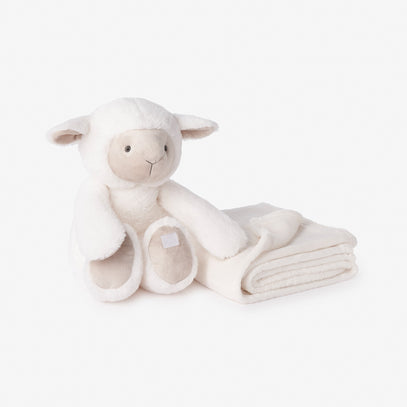 Lamb Bedtime Huggie Plush Toy with Blanket