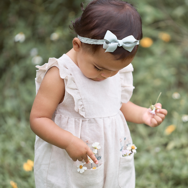 Floral linen jumpsuit shop