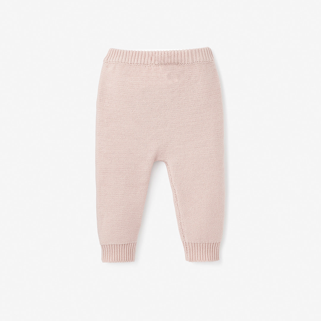 Blush Garter Knit Baby Pant