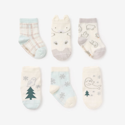 Arctic Non Slip Baby Socks 6 PK