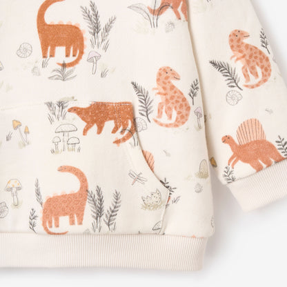 Dinosaur Organic Printed Fleece Hoodie + Jogger Set