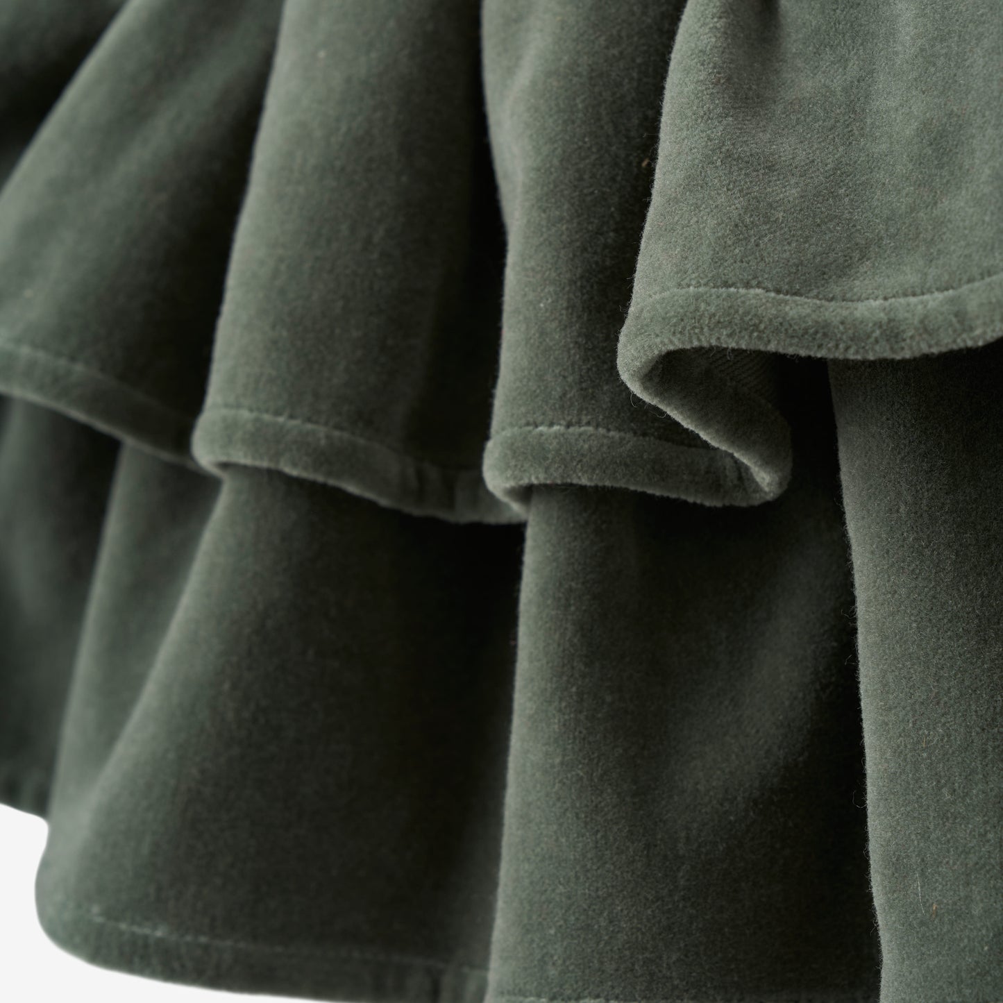 Green Velvet Jumper Skirt Set