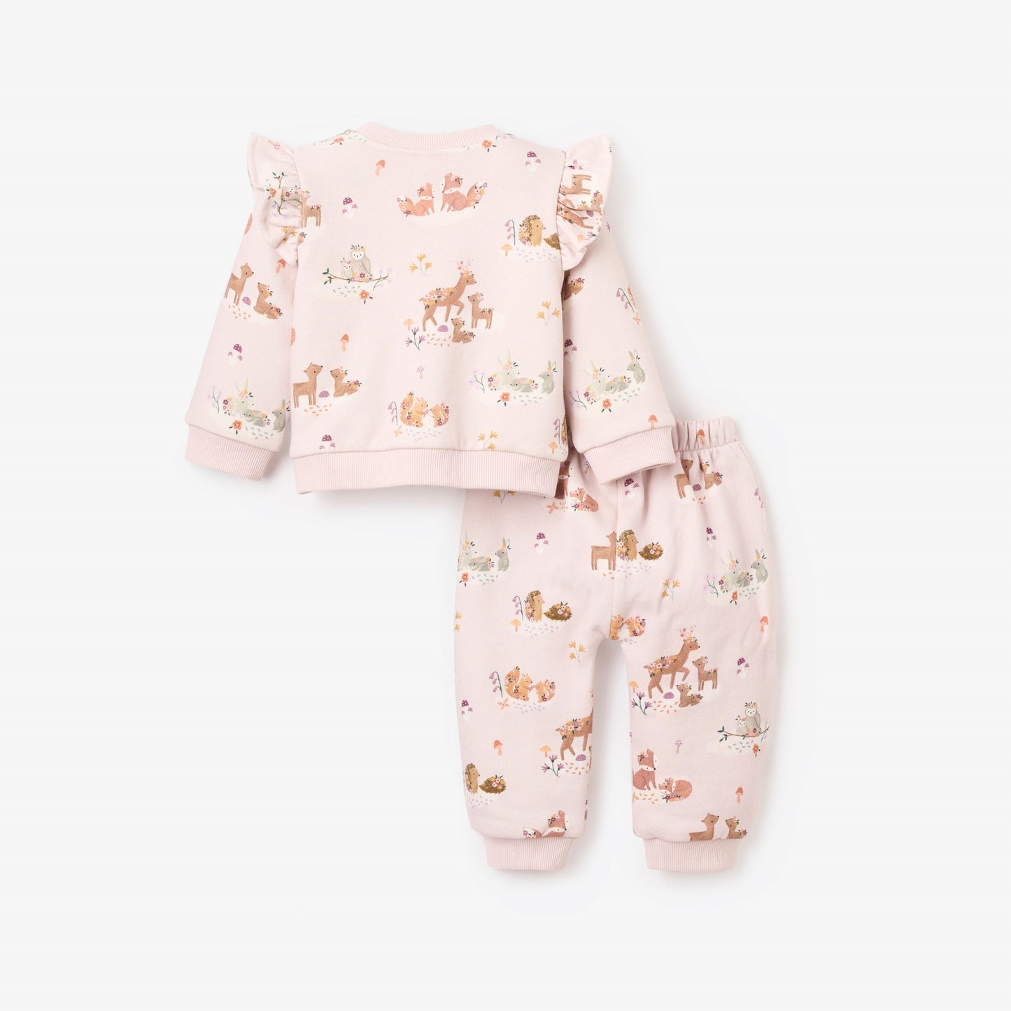 Forest Family Organic Printed Sweatshirt + Jogger Set