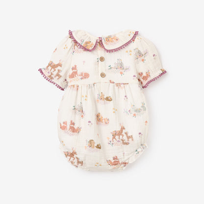 Forest Family Organic Muslin Bubble Romper