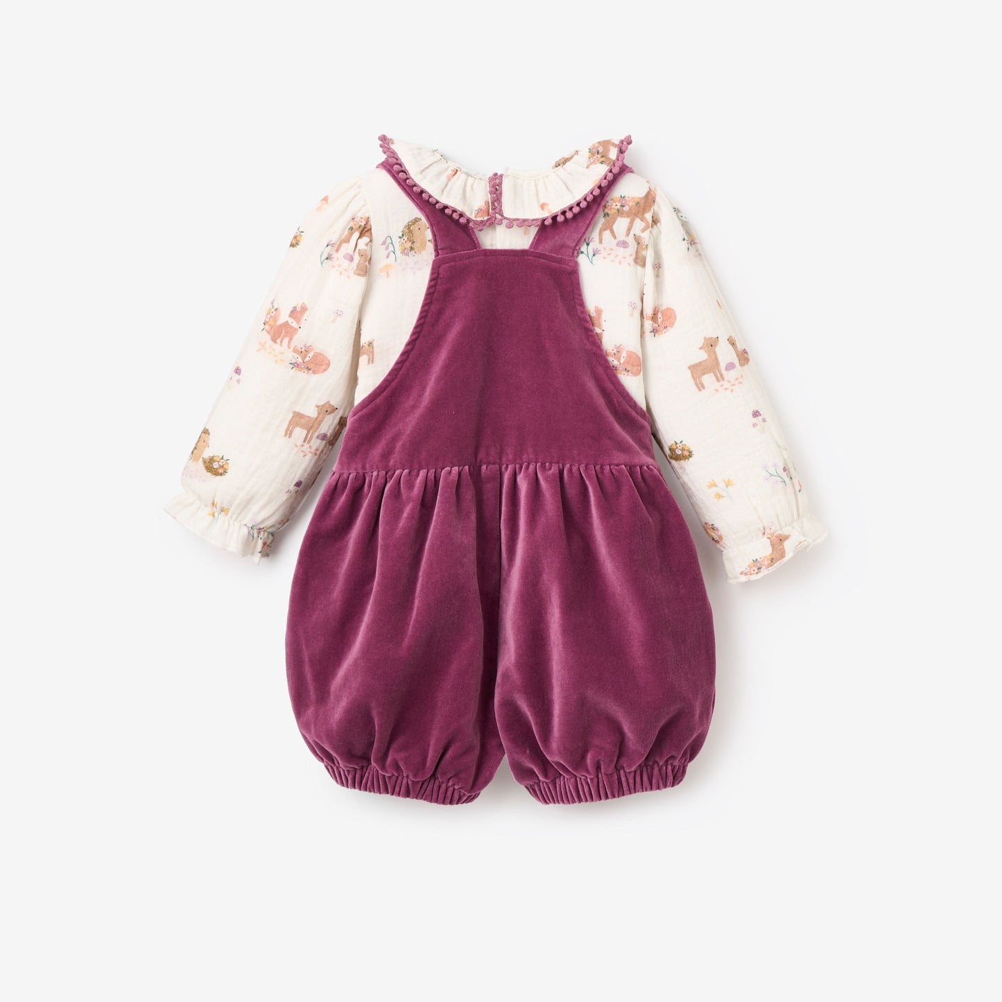 Forest Family Organic Muslin Top + Velvet Jumper