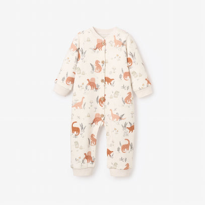 Dinosaur Organic Printed Fleece Jumpsuit