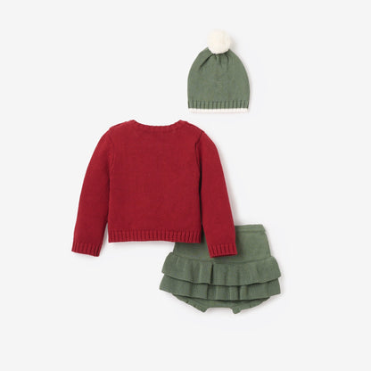 Merry & Bright Sweater, Skirt, & Hat Set