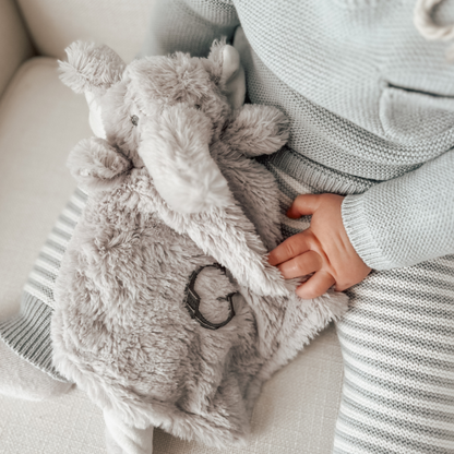 Gray Elephant Baby Security Blanket