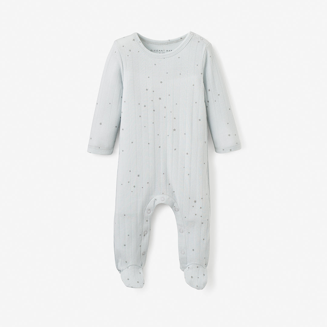 Blue Celestial Organic Cotton Ribbed Baby Jumpsuit