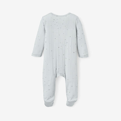 Blue Celestial Organic Cotton Ribbed Baby Jumpsuit