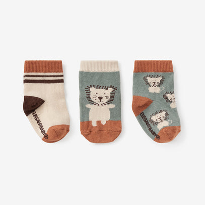 Lion Non Slip Baby Sock Set 3pk