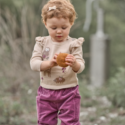 Forest Family Sweater + Velvet Pant Set