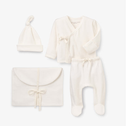 Whisper White Velour Layette Set