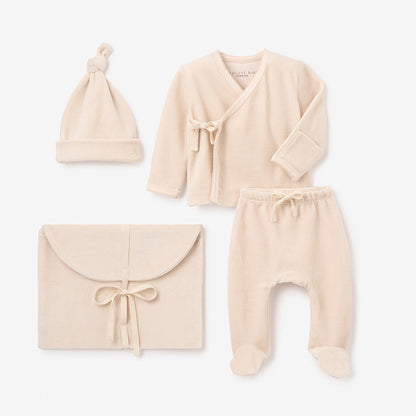 Taupe Velour Layette Set