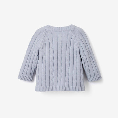 Halogen Blue Cotton Cable Knit Baby Sweater