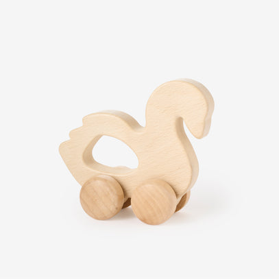 Wooden Push Toy Swan