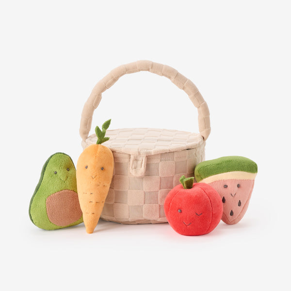 Ebba Baby Picnic Basket Toy Elegant Baby Plush Picnic Basket