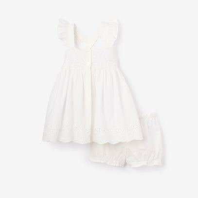 Eyelet Lace Ruffle Dress