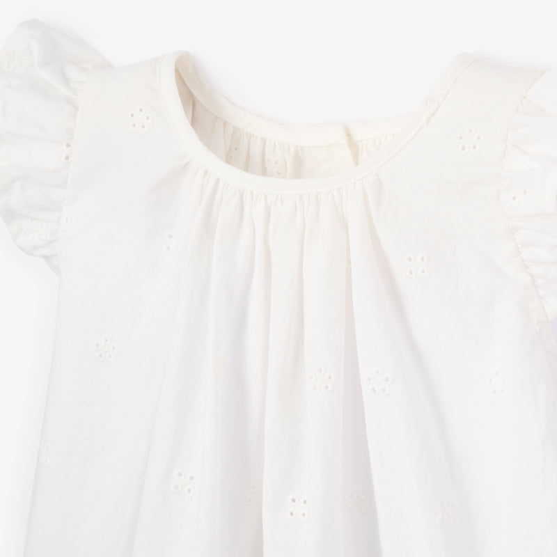 Eyelet Lace Top + Swan Toile Bloomer Set