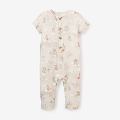 Birthday Print Organic Cotton Muslin Jumpsuit