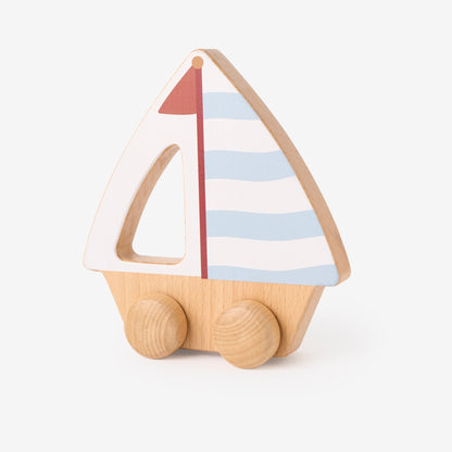 Wooden Push Toy Sail Boat