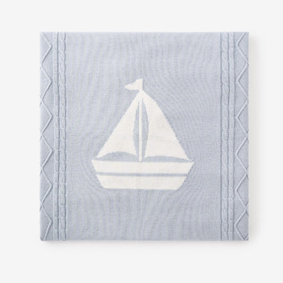 Nautical Cotton Cable Knit Blanket