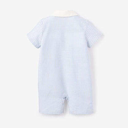 Boat Embroidered Oxford Stripe Shortall