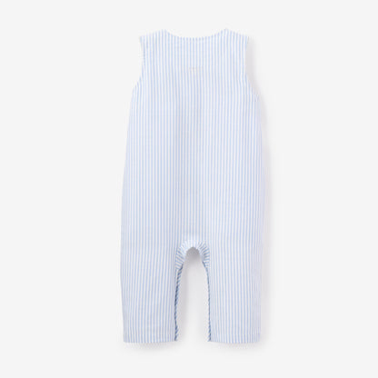 Embroidered Oxford Stripe Jumpsuit