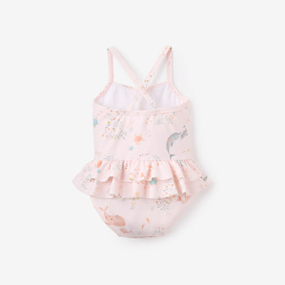 Pink Sea Magic Baby Ruffle Swimsuit