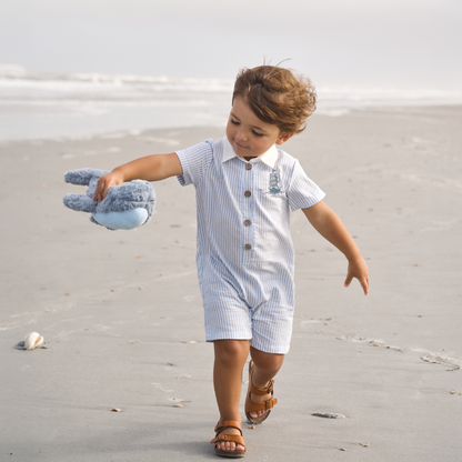 Boat Embroidered Oxford Stripe Shortall