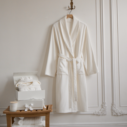 White Adult O/S Terry Bath Robe